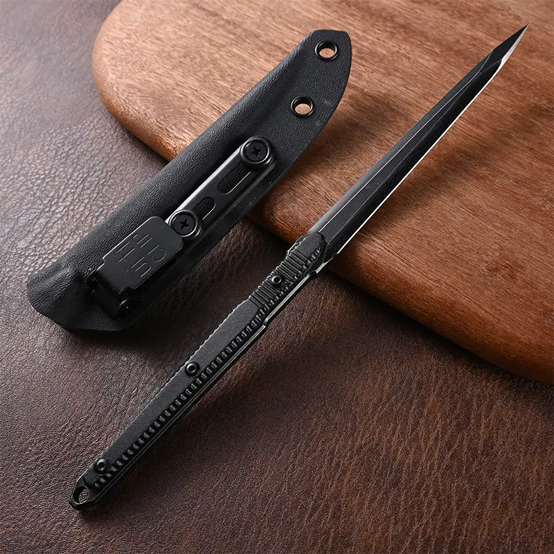 Slim Heavy-Duty Kitchen Prep Cutter with Protective Kydex Sheath, Precision Fruit & Vegetable Trimming Tool, Portable Household Cooking Gadget