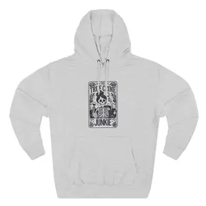 True Crime Junkie Skull Fleece Hoodie - Murderino Sweatshirt, Crime Podcast Fan Gift, Criminal Psychology Jacket, Dark Grunge Clothing,
