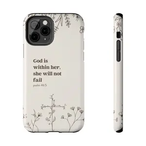 Minimalistic Christian Bible Verse Phone Case, Religious Scripture Gift, Christian Merch Applicable to iP15Promax ip14Pro mobile phone case 12 trendy brand 13 anti-fall cover 14Promax 15Pro cute Plus phonecase Accessories Acrylic casetify
