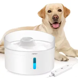 NPET 5L Dog Water Fountain with LED Lights and Filters for Multiple Pets Feeder Automatic