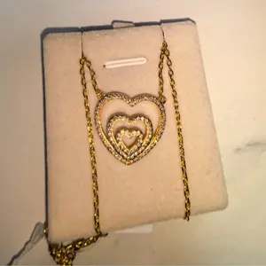 18K  gold Moissanite Necklace - Dainty Brilliant Sparkle Statement Gift Pendant