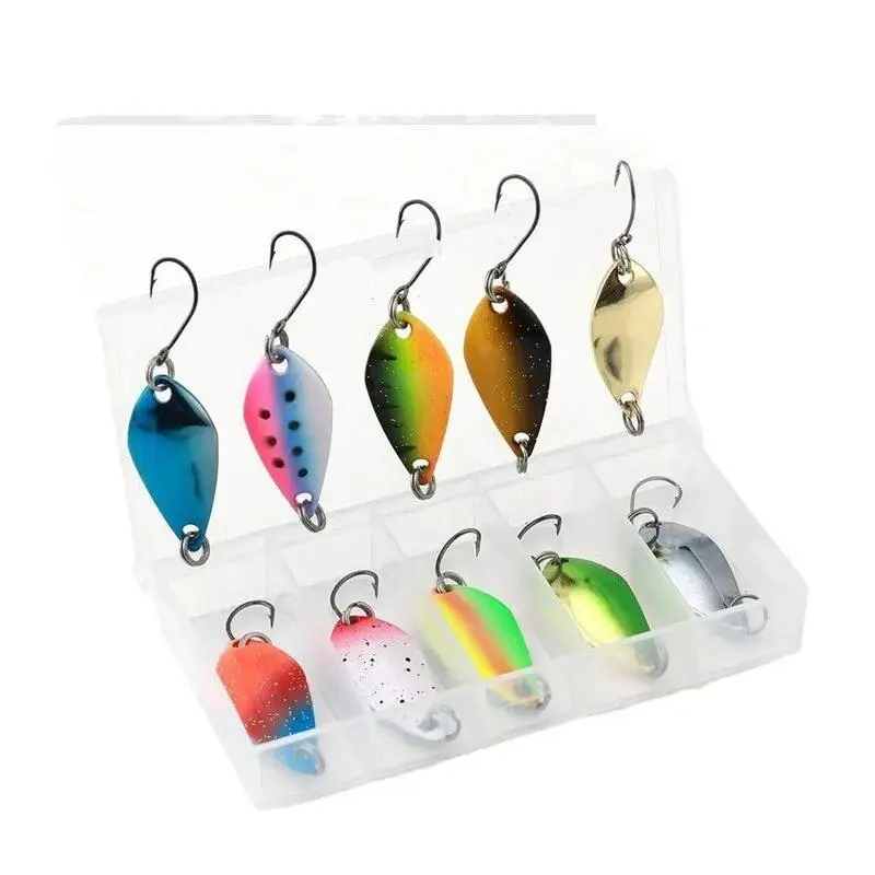 Fishing Spoon Lures Compact Set, Metal S-Curve Design with High Vibration for Trout, Bass & Crappie, Reflective Coat for Maximum Light Underwater (2.5-5g)
