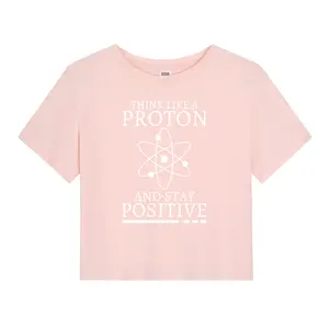 Physics & Chemistry Enthusiast Tee – Soft 100% Breathable Crew Neck Shirt with Positive Proton Graphic and Geometric Design