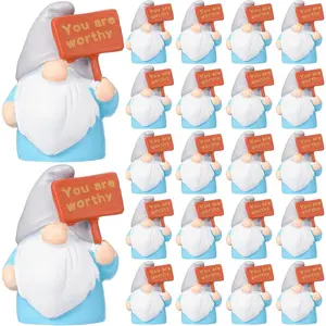 24 count Mini   Figurines Miniature  Fairy  Figurines Inspirational Appreciation  Statues with Motivational  for Office Desk Table Employee Family Supplies(You Are Worthy)