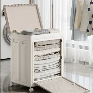 Clothes storage box household large capacity flip storage box bedroom clothing quilt foldable storage cabinet locker
