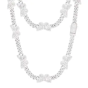 【#NS9250087】 S925 Sterling Silver Necklace for Women Men Hip Hop Jewelry Gift