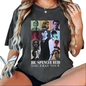Spencer Reid Criminal Minds T-Shirt Fanwear Fitted Graphic Print Top All Seasons Casual Wear for Women
