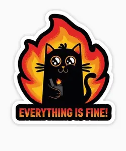 Lazy Day Comedy Vibes Cat Meme Sticker