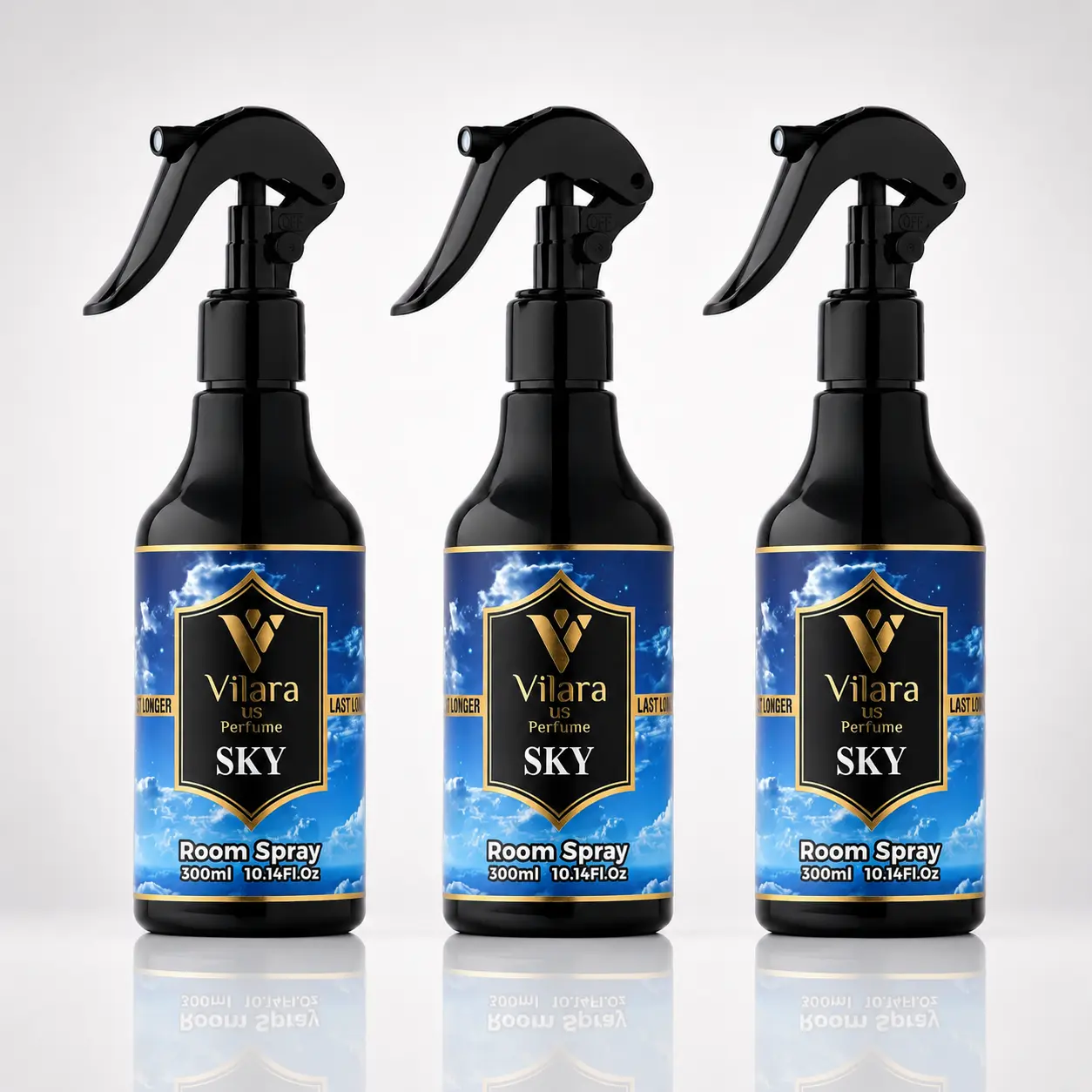 Best Room Spray 300ML, Sky (Pack Of 3) & Fresh Scent Room Sprays - Concentrated Fruity, Sweet, Woodsy & Seasonal Air Fresheners - Long-Lasting Home Fragrance Mists