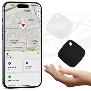 2026 Bluetooth luggage tracker air tag, smart item locator for iOS, waterproof key finder with replaceable battery, suitable for backpacks, suitcases, wallets, black and white