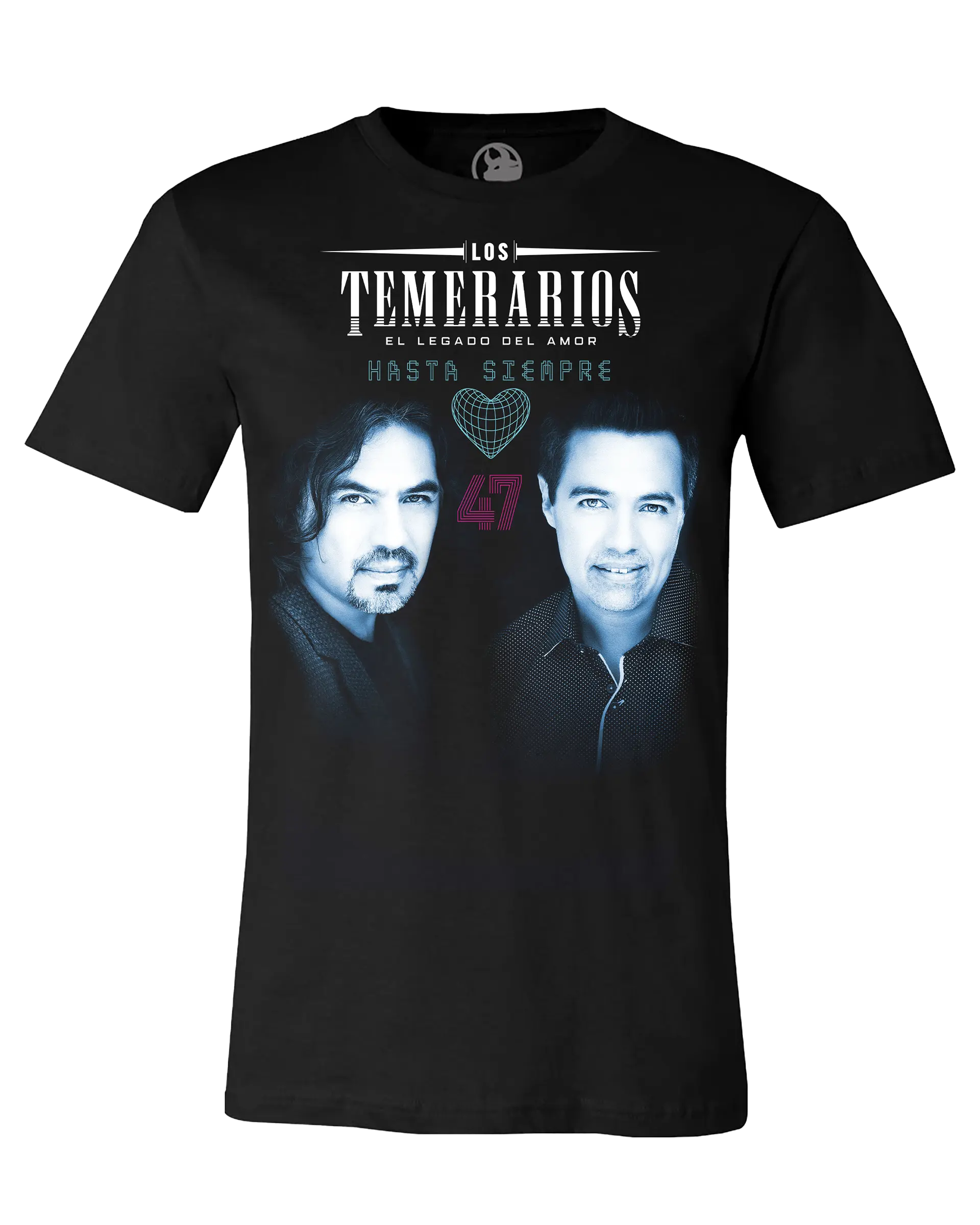 BULLSEYE MERCH TEMERARIOS TOUR 1 Men's Cotton Short-Sleeve Round Neck Casual Fit Print T-Shirt, Mens Streetwear Top