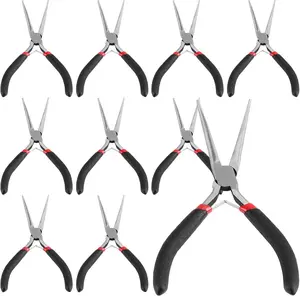 10 Pack 6 Inch Extra Long  Nose Pliers, Mini Precision  Nose Pliers Set Repair Tool for Wire Wrapping, DIY Crafts,  Repair