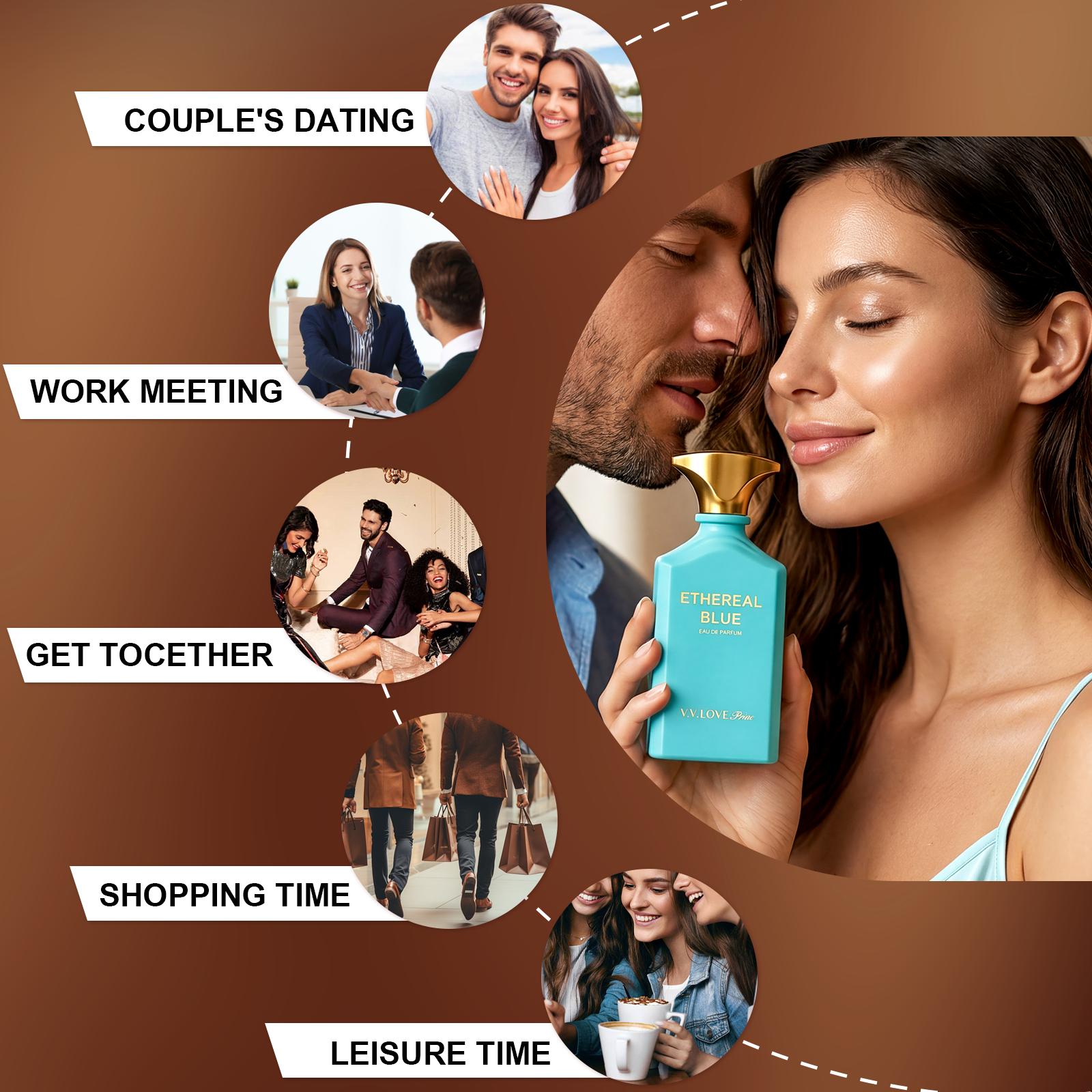 Ethereal Blue | Ambery Vanilla Floral | EDP Luxury Women Perfume 100ml | Almond,Cinnamon,Vanilla & Amberwood | Long Lasting Date Night,Party & Weekend Outing