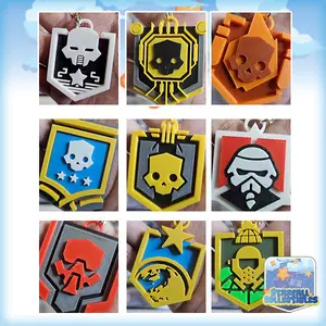 3D Printed Helldiving Keychains - Unique Ranks