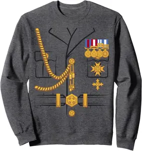 Military Dictator General Officer Uniform Halloween Costume Sweatshirt