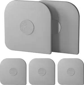 5 Pack Pot & Pan Scrapers – Non-Scratch Plastic Scraper for Cast Iron Cookware Cleaning, Durable Kitchen Tool, Grey