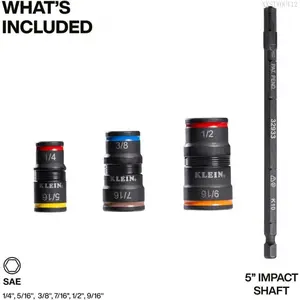 Tools 32933 Impact Driver, SAE 7-in-1 Impact Rated Socket Set, 3 Flip Sockets with 6 Hex Driver Sizes and 1/4-Inch Bit Holder, 5-Inch ShaftEverlanelnspired17AA.RogueSociety20XXSTYOUT12