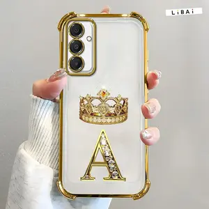 Suitable for [Galaxy A16 5g] New high-end crown electroplated gold edge mobile phone case new business simple explosion-proof mobile phone case affordable anti-fall anti-fingerprint-888
