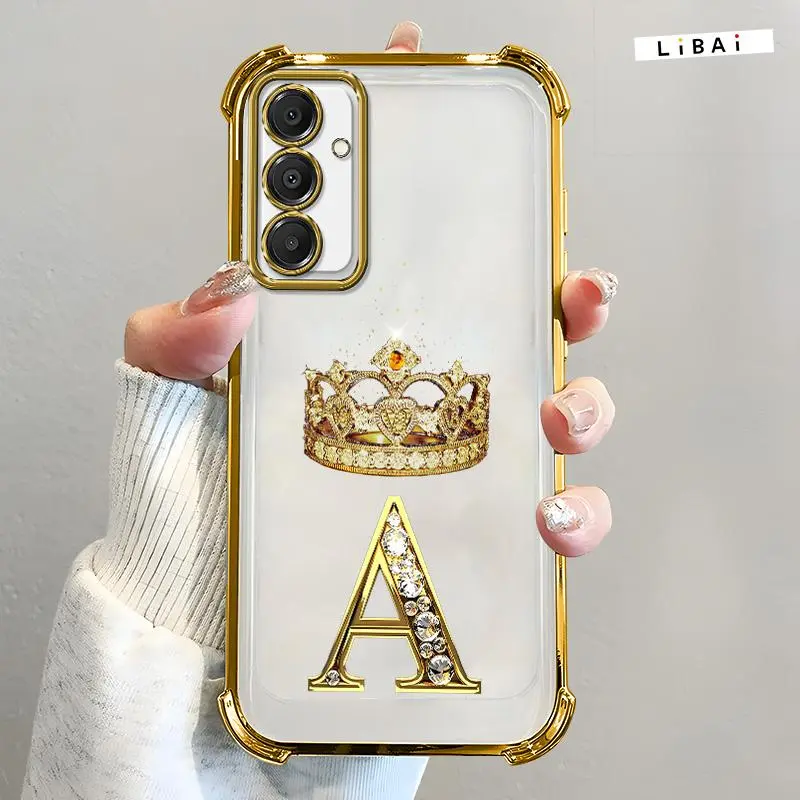 Suitable for [Galaxy A16 5g] New high-end crown electroplated gold edge mobile phone case new business simple explosion-proof mobile phone case affordable anti-fall anti-fingerprint-888