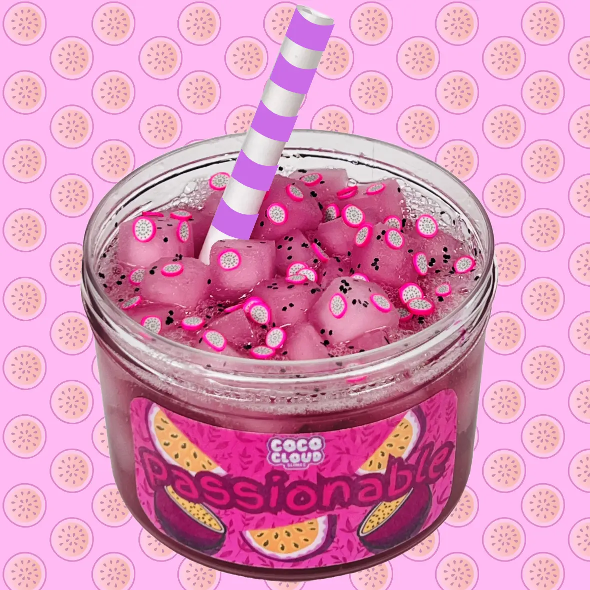 Passionable Slime, Jelly Cube Slime, Passionfruit Scented Slime by Coco Cloud Slimes
