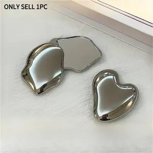 1PC Heart Shape Makeup Mirror Girl Cute Small Mirror Portable Student Rotating Mirror Cosmetic Beauty Tools Handheld