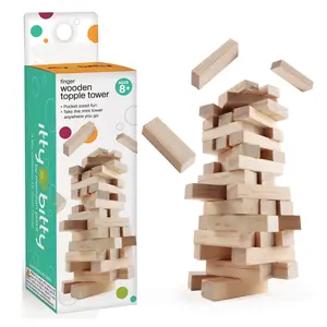 Mini Finger Topple Blocks – Skill-Building Dexterity Toy for Kids & Adults – Portable Travel Desk Fidget – Stack & Balance for Fun, Focus, and Hand-Eye Coordination