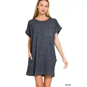 Cotton Washed T-Shirt Dress