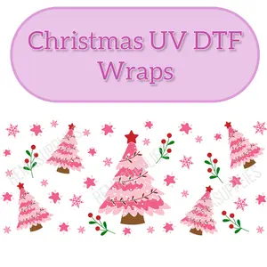 Christmas UV DTF wraps - UV DTF navideños - transferencias UV DTF para vasos