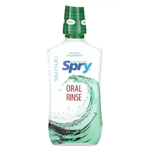 Xlear Spry, Oral Rinse, Natural Spearmint, 16 fl oz (473 ml)