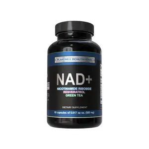 Plantimex NAD+ Dietary Vitamin Supplements (60 ct) Capsules - Natural Blend of Nicotinamide Riboside, Resveratrol, Green Tea for Energy, Bone Health Support