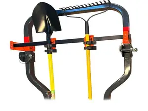 Elite Mounts ROPS Tool Mount System Rack Hanger for Tractor Mower with 42 54 68 Bar Options in Orange Green Red Powder Coat