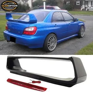Fits 02-07 Subaru Impreza WRX Sti ABS Trunk Spoiler w/ LED Brake Light Unpainted