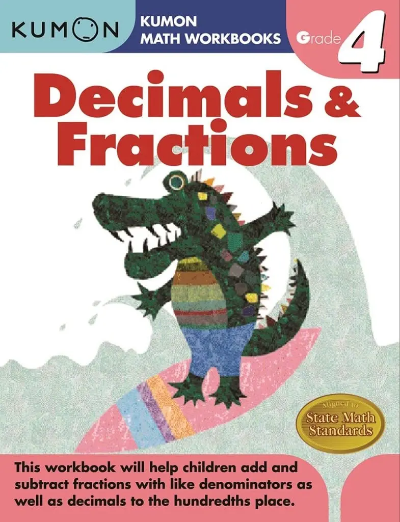 Kumon Grade 4 Decimals & Fractions (Kumon Math Workbooks)