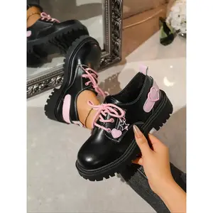 New Thick Sole Shoes, School Uniform Style Loafers, Multi-Functional Round Toe Mary Janes, Comfortable Fashion Footwear