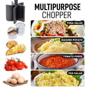 Multi-Use Meat Chopper For Hamburger, Premium Heat Resistant Masher And Smasher For Ground Beef, Ground Turkey And More, Nylon Ground Beef Chopper Tool And Meat Fork, Non Stick Mix Chopper