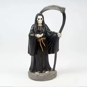 New Reaper Death Statue Resin Craft Garden Desktop Decoration, Realistic Dark Mystery Style, Detailed Carving