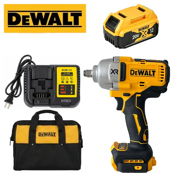 DEWALT DCF900 1/2"BrushlessCordless Impact Wrench,High TorqueElectric Impact Gun For Car Lug Nut Removal,Tire Service, Mechanical Work And Construction Applications, 1030 Ft-Lbs Fastening Torque, 1400 Ft-Lbs Breakaway Torque,LED Light And Hog Ring Anvil