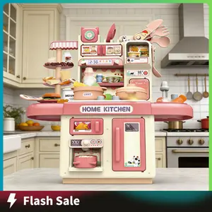 Pretend Play Kitchen Set | Large Interactive Toy Kitchen with Realistic Accessories | Educational Role Play Cooking Toys for Toddlers & Kids, TikTok Viral Gift
