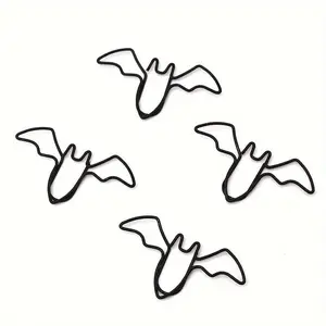 Bat Shaped Paper Clip (20pcs), Metal Bookmark Binder Clip, Document Organizer, File Holder Accessories for School and Home Use