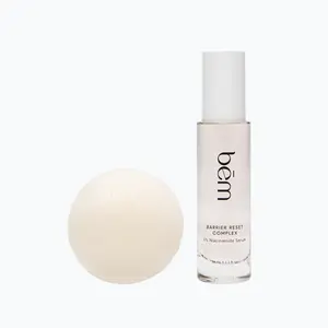 PREP & RESET Skin Care Ritual Duo with Konjac Facial Sponge and Barrier Reset Complex Serum for Soft & Balanced Skin