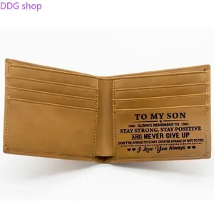 Custom Leather Ultra Slim Blocking Bi-Fold Wallet for Men, Minimalist Front Pocket Card Holder, Anti-Theft Engraved Personalized Wallet, Ideal Birthday Holiday Gift for Dad Son Family Daily Use
