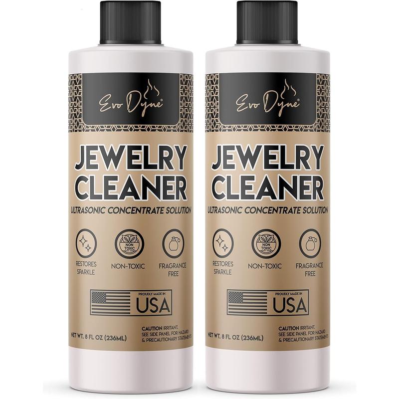 Ultrasonic Jewelry Cleaner Solution (16oz) Concentrated Jewelry Cleaner for Diamonds, Gold, Silver & More | Compatible with Ultrasonic Machine (s)
