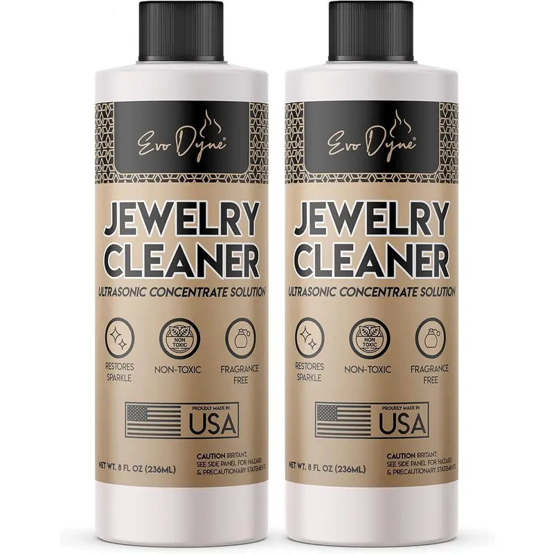 Ultrasonic Jewelry Cleaner Solution (16oz) Concentrated Jewelry Cleaner for Diamonds, Gold, Silver & More | Compatible with Ultrasonic Machine (s)