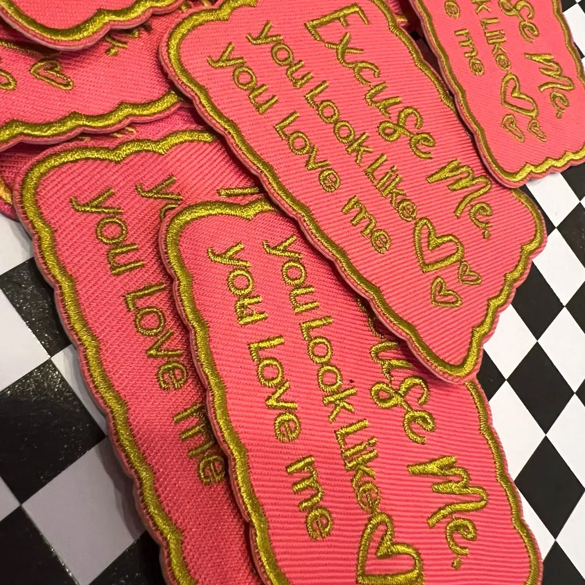 Excuse me Iron on Patches Excuse me Iron on Patches