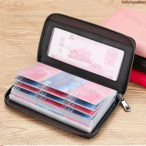 Multifunctional Zipper Card Holder, Large Capacity Multi Slot Card Wallet for Men Women