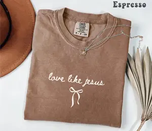 Love Like Jesus Shirt, Comfort Colors® Christian Shirt, Coquette Christian Tee, Religious Mom Shirt, Christian Apparel Gift, Shirt for Women