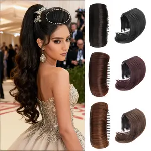 Bump Up Comb Clip Bun Hair, Half Ball Head Coil Beehive Fluffy Hair Styler Hair Comb - Volume Maker Hair Insert for Women Girls, Perfect for Special Occasions, Parties, Performances & Formal Events (DIY Hairstyle Beauty Tool)