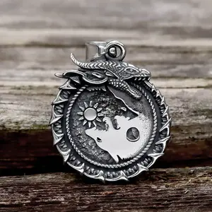 Stainless steel pendant animal personalized accessory, suitable for men's daily wear as a birthday gift