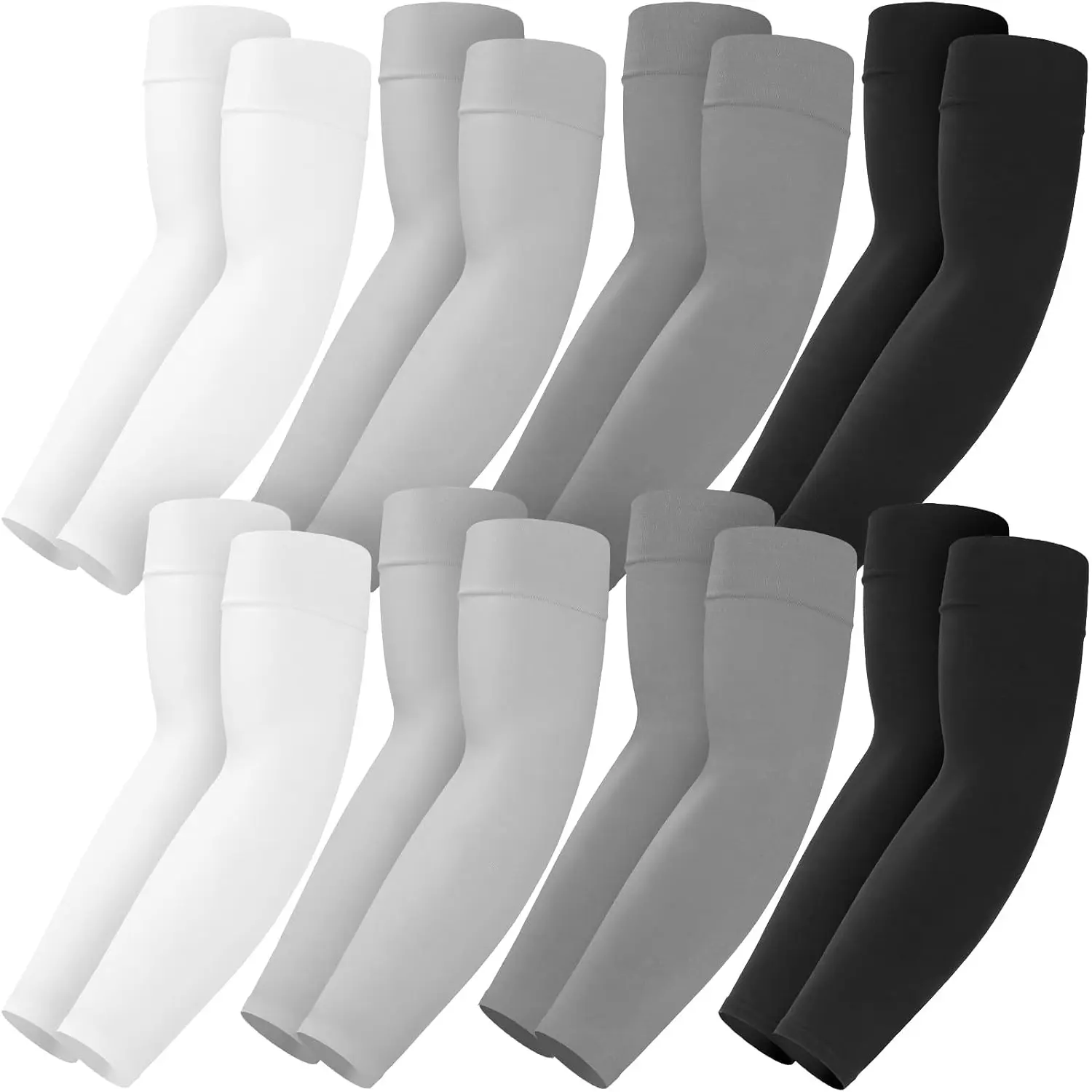 Unisex Cooling Arm Sleeves - UPF 50 UV Sun Protection, Breathable Stretch, Tattoo Cover for Sports, Outdoor Activities, Sports Wear, Outdoor Workout, Widened Elastic, Approx 15.7 Inches, Compression, Everyday Activities