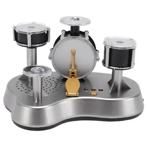 Mini Finger Drum Set Desk Touch Drumming LED Light Jazz Percussion